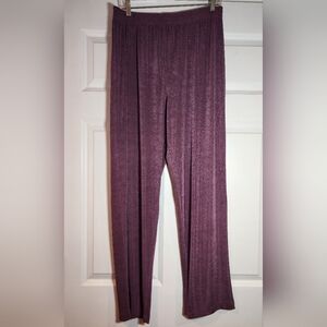 Marcy Allen Purple Super Stretchy Pull On Straight Leg Pants No Size 32in Waist